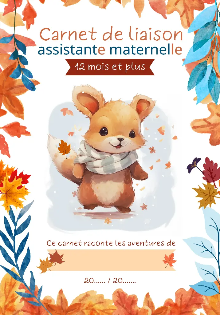 Carnet de liaison - 12 mois et plus - automne