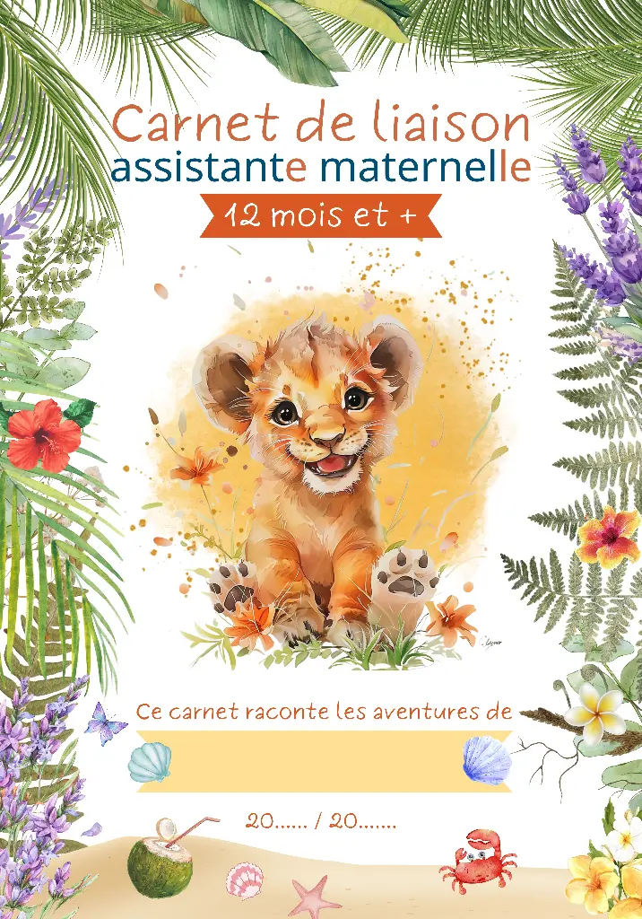 Carnet de liaison - 12 mois et plus - été