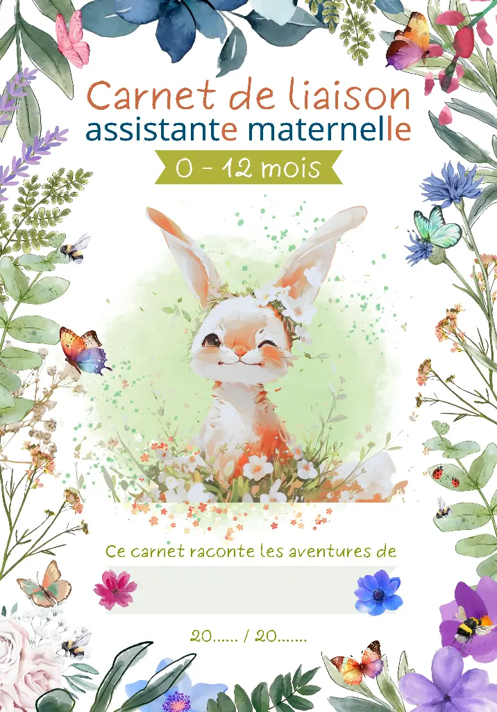 Carnet de liaison - 0 à 12 mois - printemps