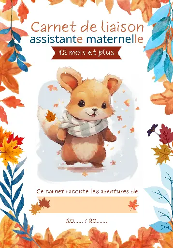 Carnet de liaison - 12 mois et plus - automne