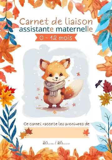 Carnet de liaison - 0 à 12 mois - automne