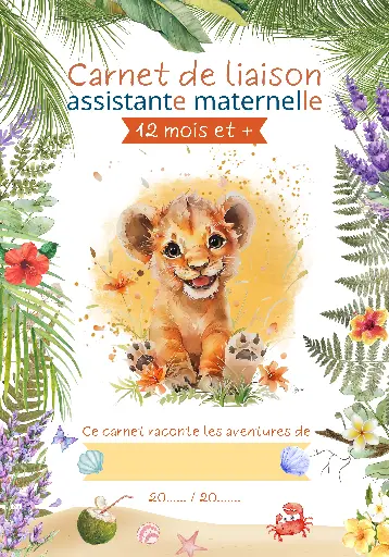 Carnet de liaison - 12 mois et plus - été